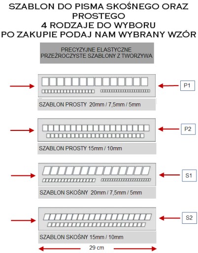 Szablony Do Pisania Proste I Skosne 4 Wzory 5867834060 Allegro Pl