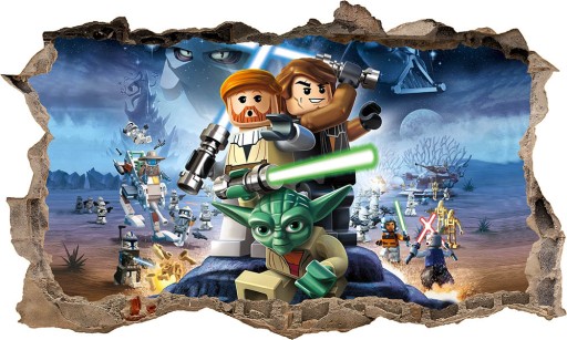 Nálepka Plagát na stenu STAR WARS LEGO 3D XXL