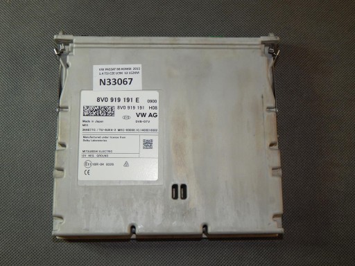 VW PASSAT B8 module CYFROWY TUNER DVBT 8V0919191E