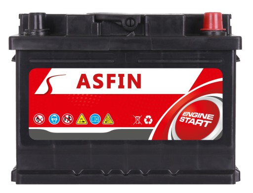 AS60 - Акумулятор ASFIN 12V 60Ah 570A (EN) ALFA,AUDI,BMW