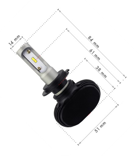 Zestaw LED H7 CSP 50W żarówki DZIEŃ/NOC 8000LM GW