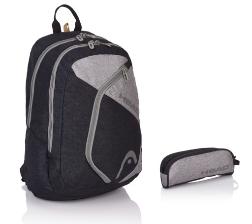 Рюкзак шкільний багатокамерний Head black, Shades of grey and silver 24 л