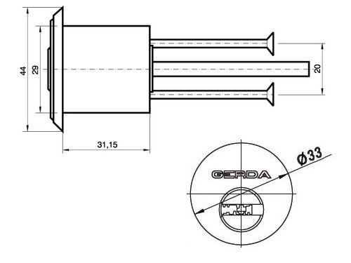 だ〜さん Wkładka do zamka Gerda RIM PRO SYSTEM MOSIĄDZ (5901407515621