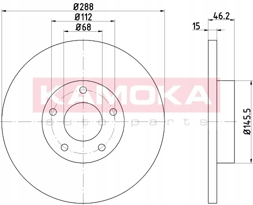 KAMOKA 1031103 DISC BRAKE REAR PELNA photo 4 - milautoparts-fr.ukrlive.com