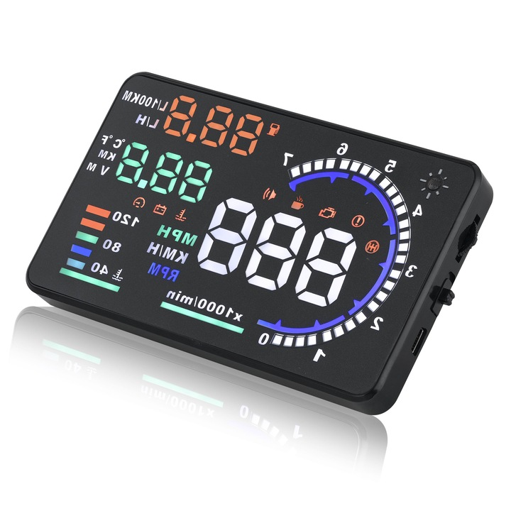 DISPLAY SPOT LIGHT LED LCD HUD OBD2 5.5 DASH photo 1 - milautoparts-fr.ukrlive.com