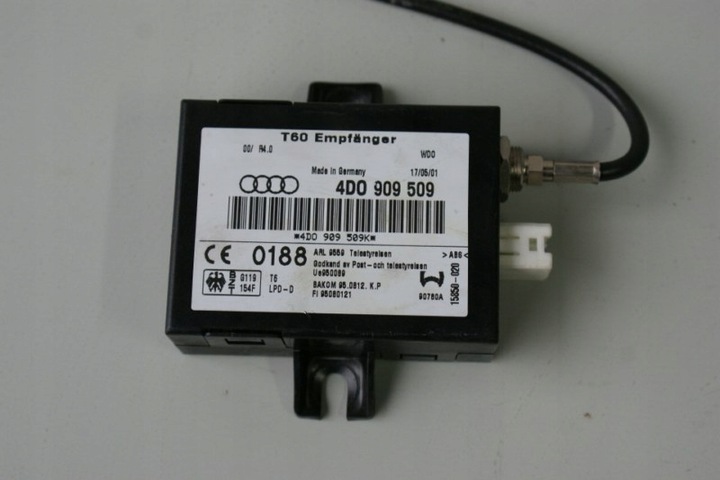 AUDI A6 A8 D2 94-02 CONTROL UNIT WEBASTO 4D0909509 photo 2 - milautoparts-fr.ukrlive.com