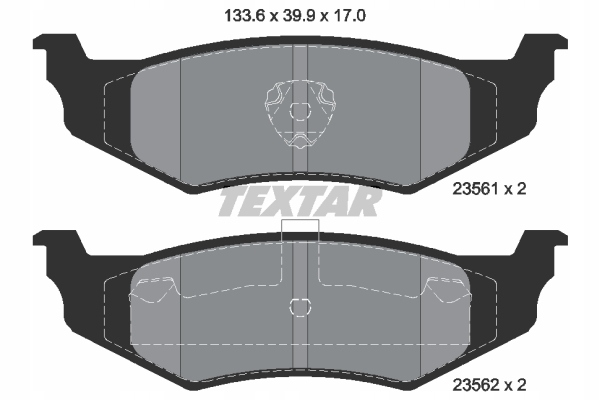 SABOTS DE FREIN TEXTAR ARRIÈRE - CHRYSLER 300M photo 2 - milautoparts-fr.ukrlive.com