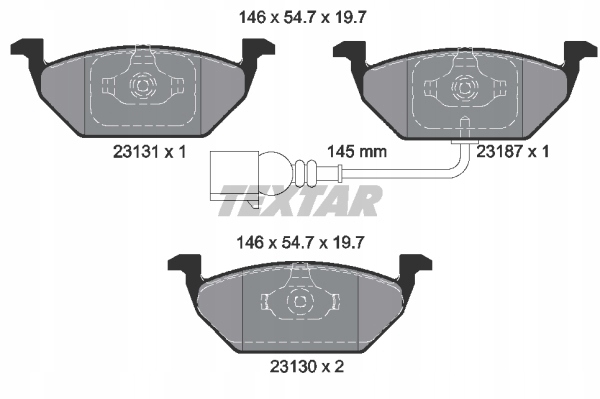 SABOTS DE FREIN TEXTAR AVANT - VW NOUVEAU BEETLE POLO 9N photo 2 - milautoparts-fr.ukrlive.com