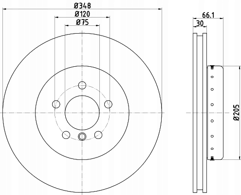 DISCS TEXTAR FRONT - BMW 5 F10, F11 348MM photo 2 - milautoparts-fr.ukrlive.com