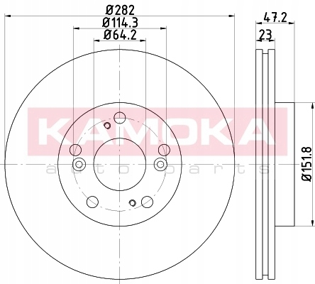 KAMOKA 1031038 DISC BRAKE FRONT VENTILATED photo 3 - milautoparts-fr.ukrlive.com