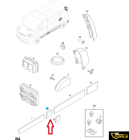 FACING, PANEL PILLAR LEFT OPEL VIVARO photo 2 - milautoparts-fr.ukrlive.com