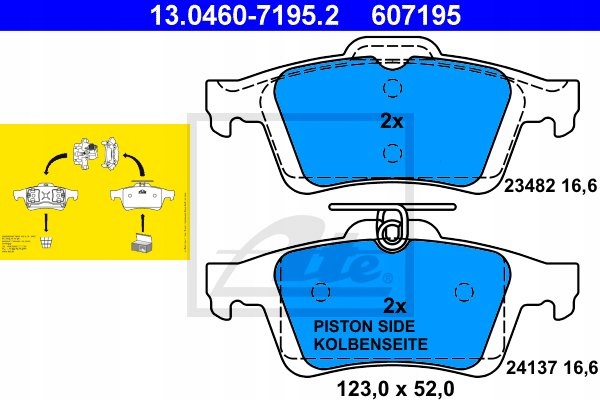 DISQUES SABOTS DE FREIN ATE ARRIÈRE - VOLVO C30 C70 II S40 II photo 3 - milautoparts-fr.ukrlive.com