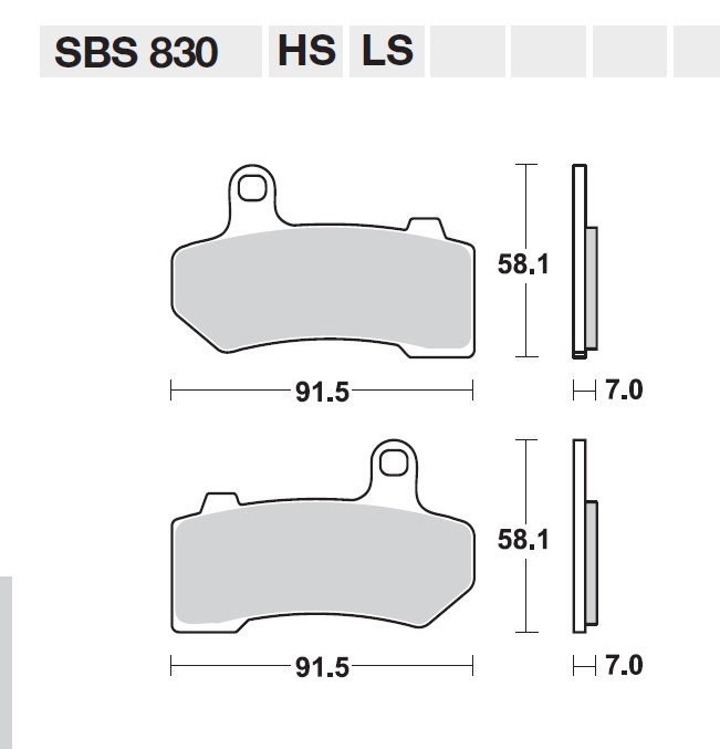 SBS SABOTS DE FREIN DE FREIN SBS 830 STREET EXCEL SINTER photo 5 - milautoparts-fr.ukrlive.com