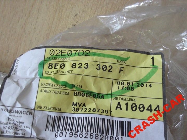 AUDI A4 B6 B7 RIGHT HINGE HOOD ENGINE 8E0823302 photo 2 - milautoparts-fr.ukrlive.com