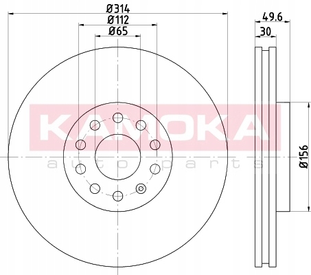 KAMOKA 103308 DISQUE DE FREIN photo 1 - milautoparts-fr.ukrlive.com