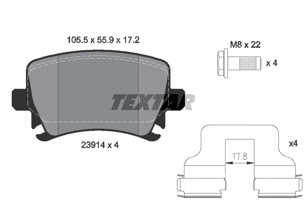 DISCS PADS TEXTAR REAR - SEAT ALTEA 282MM photo 3 - milautoparts-fr.ukrlive.com