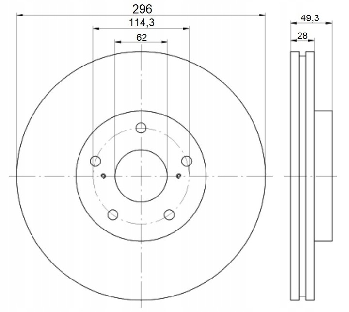 DISQUES MIKODA 2264 TOYOTA AURIS E15 06R- AVANT 296 photo 2 - milautoparts-fr.ukrlive.com