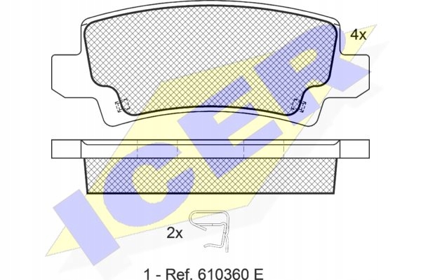 PADS BRAKE ICER TOYOTA COROLLA E12 E15 REAR photo 3 - milautoparts-fr.ukrlive.com