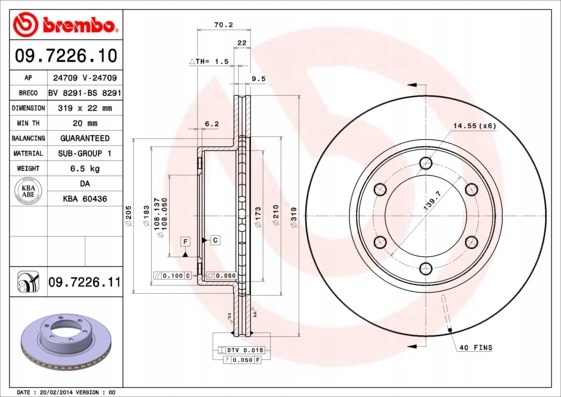 BREMBO DISCS BRAKE P. TOYOTA LAND CRUISER 90 photo 2 - milautoparts-fr.ukrlive.com