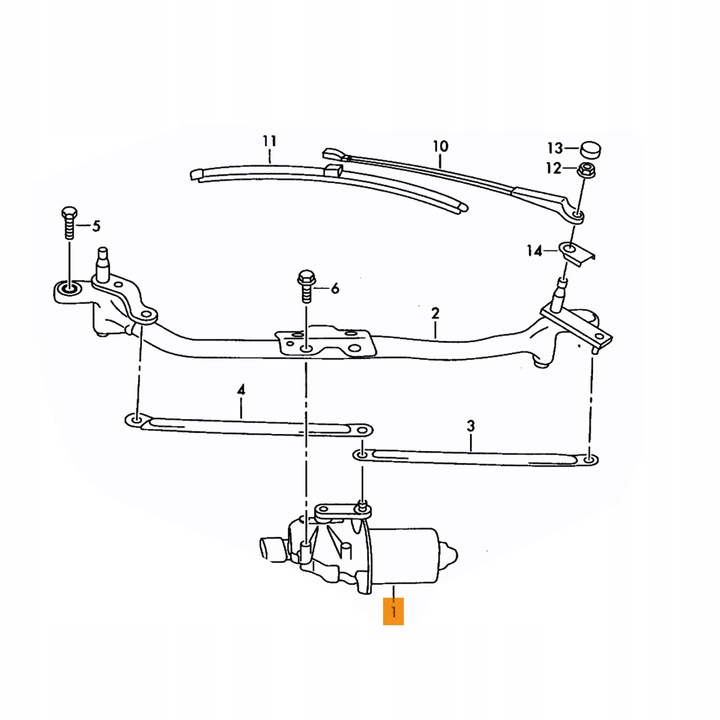 BORSEHUNG MOTEUR ESSUIE-GLACES SKODA FABIA II, ROOMSTER 03.06-05.15 AVANT