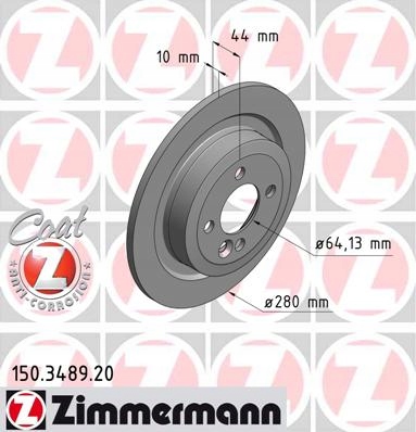 ZIMMERMANN DISQUES ARRIÈRE MINI R56 JCW WORKS 08- 280MM photo 2 - milautoparts-fr.ukrlive.com