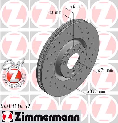 ZIMMERMANN SPORT DISQUES AVANT PEUGEOT 308 II 330MM photo 3 - milautoparts-fr.ukrlive.com