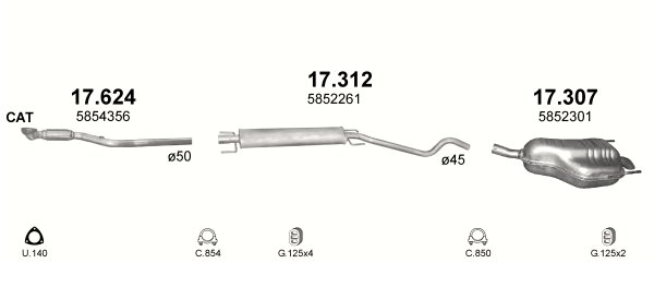 POT D'ÉCHAPEMENT FINAL OPEL ASTRA H 1.6 1.8I 2004- photo 7 - milautoparts-fr.ukrlive.com