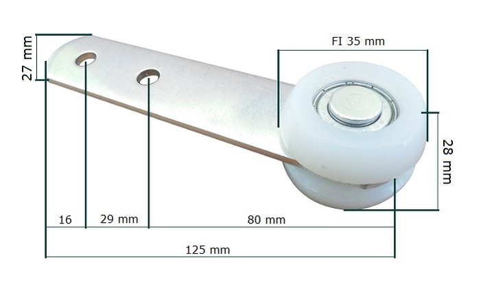 ROLL BEARING FOR PLANDEKI FIRANKI NACZEPY 35 MM photo 2 - milautoparts-fr.ukrlive.com