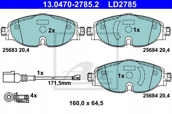 ATE CERAMIC SABOTS DE FREIN AVANT OCTAVIA 3 13- SUPERB 3 photo 2 - milautoparts-fr.ukrlive.com