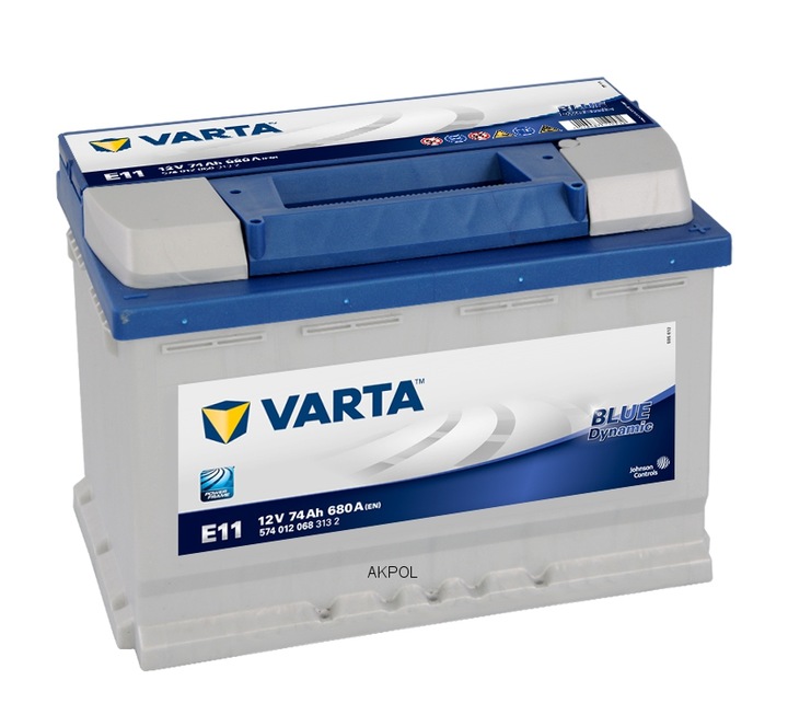 BATTERY 74AH/680A P+ VARTA E11 BLUE DYNAMIC 278X175X190MM L3A photo 1 - milautoparts-fr.ukrlive.com