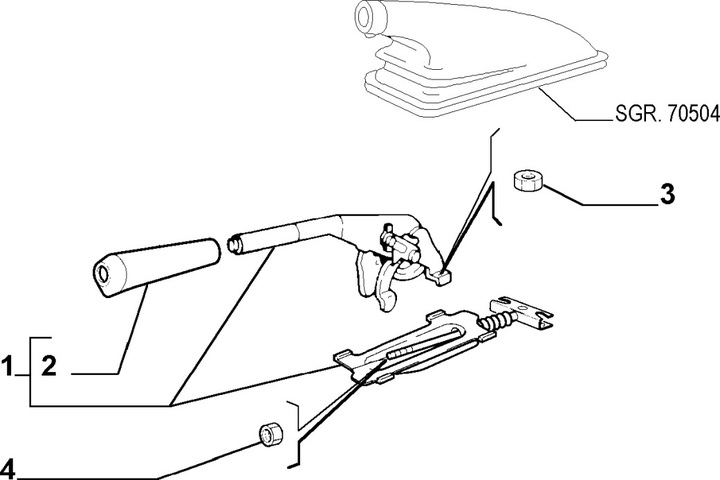 HANDLE LEVER BRAKES MANUAL FIAT STRADA 99-05 photo 2 - milautoparts-fr.ukrlive.com