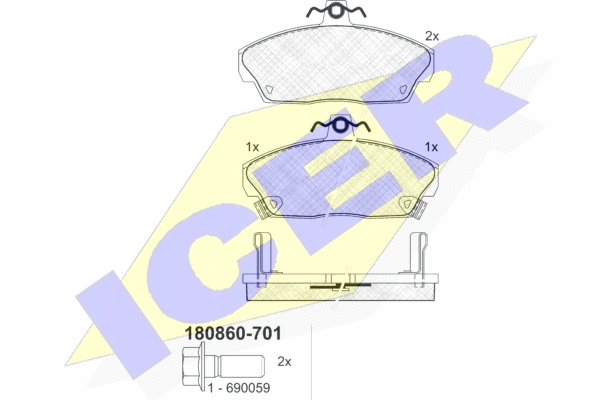 PADS BRAKE ICER HONDA CIVIC VI VII FRONT photo 3 - milautoparts-fr.ukrlive.com