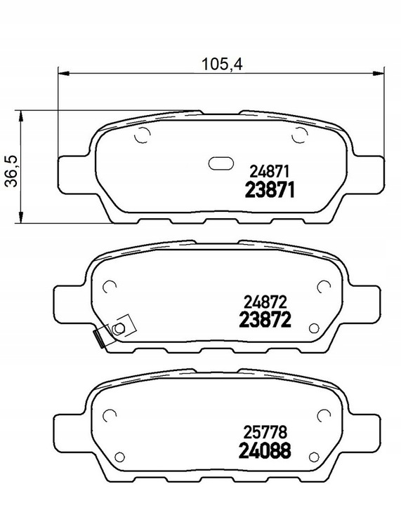 PADS BREMBO P56046 NISSAN QASHQAI I 06R- REAR photo 2 - milautoparts-fr.ukrlive.com