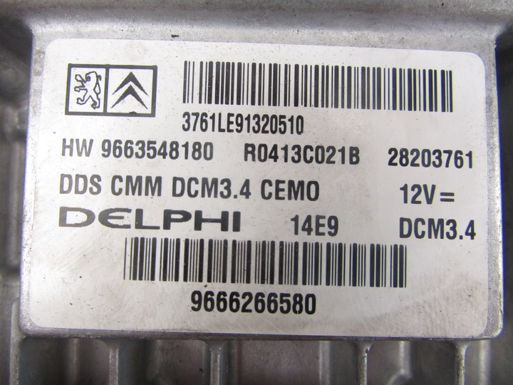 COMPUTER CONTROL UNIT 9663548180 CITROEN C5 III 09R photo 1 - milautoparts-fr.ukrlive.com