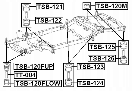 AIR BAGS BUSHING FRAME FOR TOYOTA LAND CRUISER 120 photo 2 - milautoparts-fr.ukrlive.com