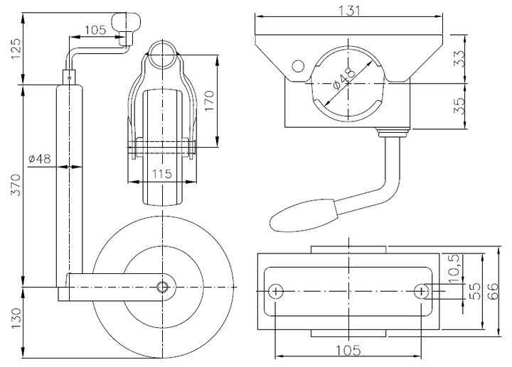 KOLKO WHEEL SUPPORT FROM HANDLE 200KG POMPOWANE photo 6 - milautoparts-fr.ukrlive.com