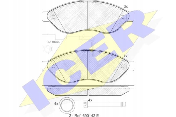 ICER 141803 SET PADS BRAKE SALE SALE FIRMY! photo 1 - milautoparts-fr.ukrlive.com