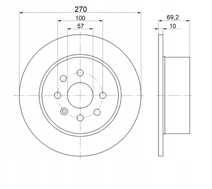 DISCS MIKODA 1622 OPEL VECTRA B REAR 270MM 4 SCREW photo 2 - milautoparts-fr.ukrlive.com