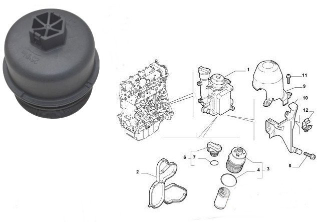 CASING FILTER OILS TYPE UFI ALFA FIAT OPEL 1.3 JTD 55197220 photo 2 - milautoparts-fr.ukrlive.com