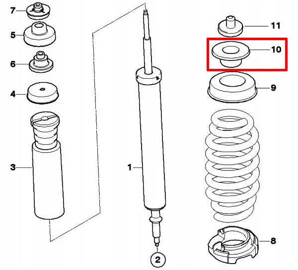 RUBBER ELEVATION SPRING REAR BMW E90 E91 30MM photo 6 - milautoparts-fr.ukrlive.com