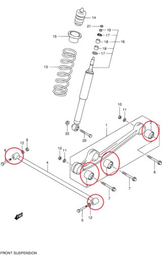 SUZUKI JIMNY 98- BLOCAGE SILENCIEUX DE LIVIER LONGITUDINAL AVANT photo 2 - milautoparts-fr.ukrlive.com