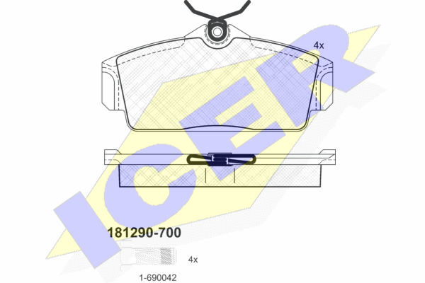 SABOTS DE FREIN DE FREIN ICER NISSAN PRIMERA P11 AVANT photo 3 - milautoparts-fr.ukrlive.com