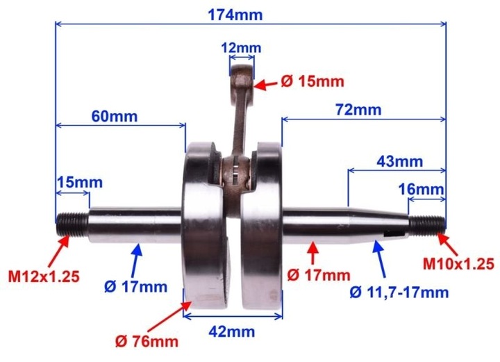 ARBRE D'ARBRE-VERROU AM6 KEEWAY X-RAY 50TX 50 RIEJU YAMAHA photo 2 - milautoparts-fr.ukrlive.com