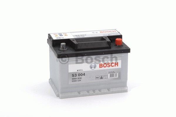 Аккумулятор 53ah/ 500a p+ bosch s3 s3004 242x175x175, Цена