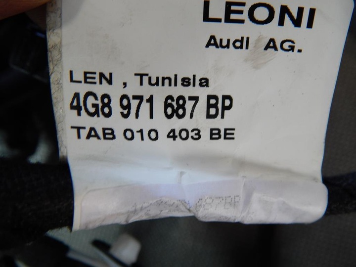 фото №3, Audi a7 4g жгут дверь левый зад 4g8971687bp