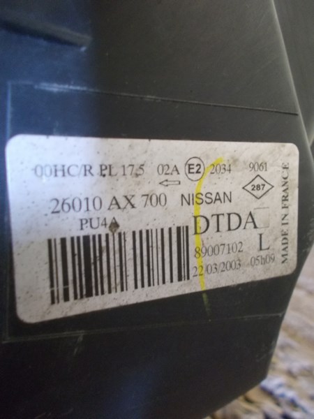 фото №7, Лампа перед передняя правая nissan micra k12 03-07