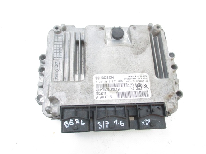 фото №1, Citroen berlingo iii 1.6 hdi компьютер 9664843780