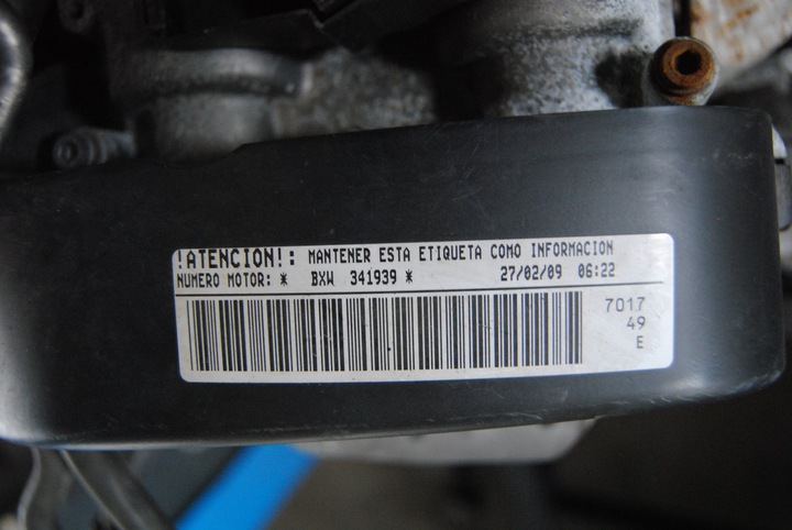 фото №5, Двигатель seat ibiza 1,4 bxw