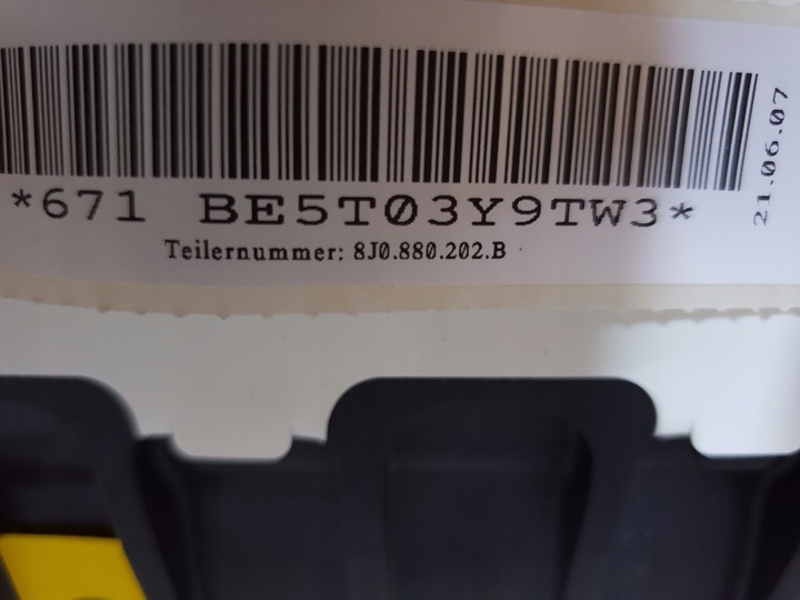 фото №5, Audi q7 audi tt подушка безпеки подушка пасажира 8j0880202