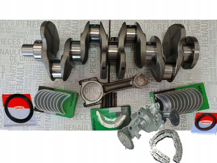 фото №1, Wał коленчатый+ вкладыши+ шатун renault 1.5dci набор